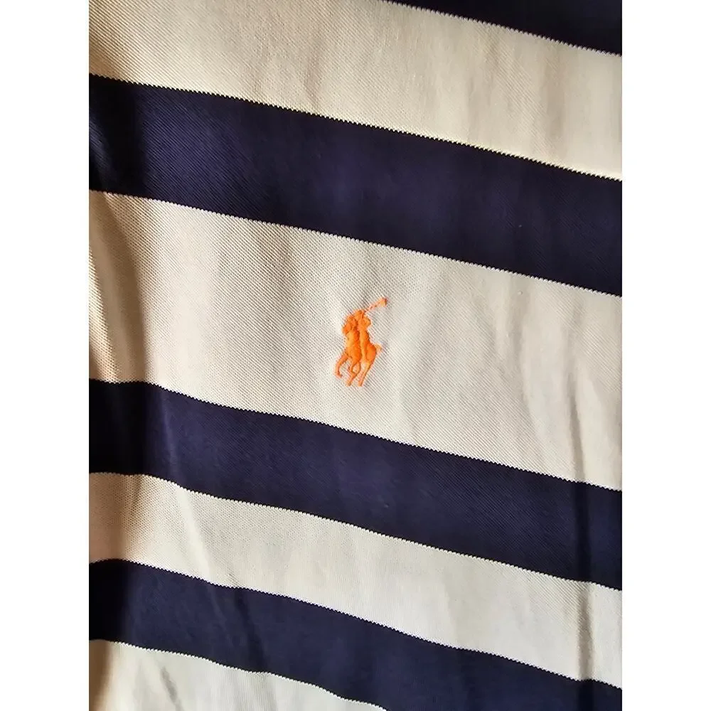 Polo Golf Ralph Lauren sz XXL  navy blue white stripe shirt new MT92